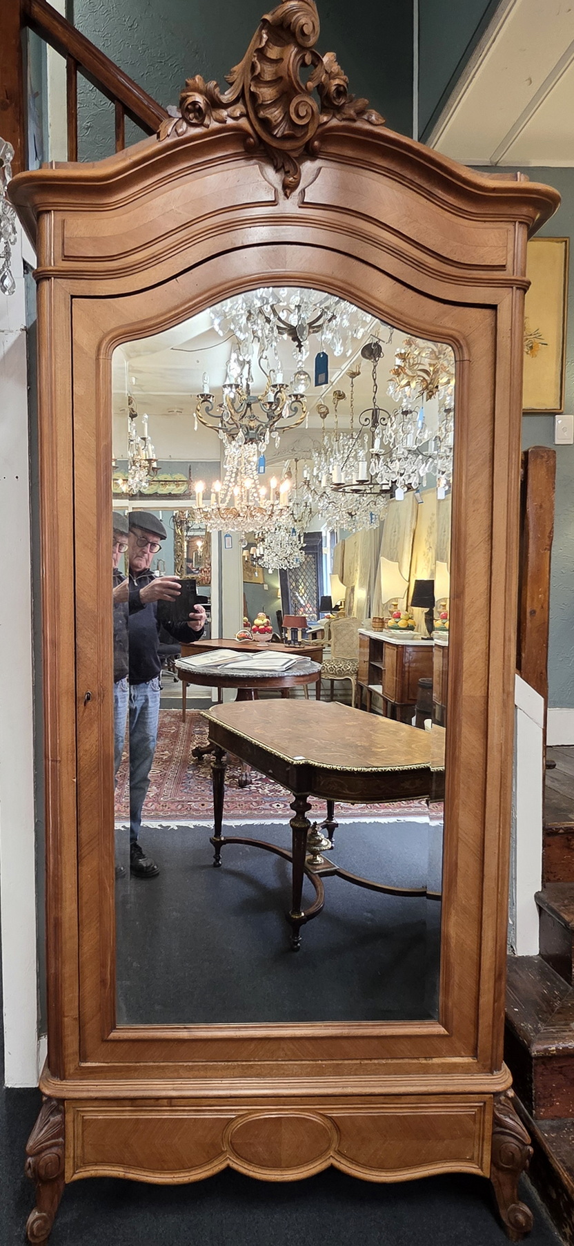 A Louis XV Mirrored Armoire